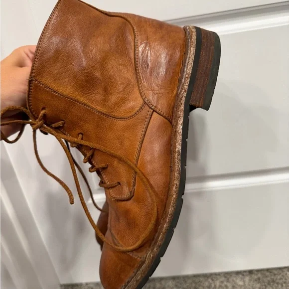 Men's Brown CLIF Leather Boots size 39.5 EUC - Picture 3 of 5